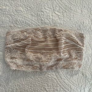 Free People intimately bandeau lace white top women’s size L
